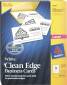 AVERY CLEAN EDGE LASER BUSINESS CARDS, WHITE, 2 X 3 1/2&