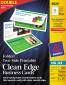 AVERY CLEAN EDGE INKJET BUSINESS CARDS, WHITE, 2 3 1/2&#