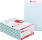 COLORED PERFORATED NOTE PADS, WIDE RULE, 5 X 8, BLUE