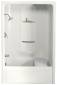 SONATA 5 FT. ONE-PIECE BATH AND SHOWER MODULE, WHITE - Click Image to Close