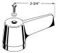 DELTA FAUCET HANDLE 2-3/4 IN. FLUTED WITH SCREW AND INDEX BUTTON