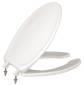 BENEKE ELONGATED OPEN FRONT PLASTIC TOILET SEAT WITH LID AND SEL