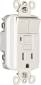 GFCI RECEPTACLE & DOUBLE 1-POLE SWITCH WHITE