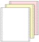 CARBONLESS CONTINUOUS COMPUTER PAPER WHITE, CANARY, PINK