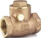 RED-WHITE HORIZONTAL SWING CHECK VALVE WITH BRASS BODY, 1/2