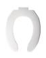BEMIS FIREPROOF COMMERCIAL THERMOSET WHITE ELONGATED TOILET SEAT