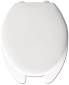 BEMIS ELONGATED OPEN FRONT TOILET SEAT WITH COVER WHITE
